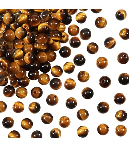 Collana con pietra naturale rotonda in occhio di tigre da 14 mm Collana con pietra naturale rotonda in occhio di tigre da 14 mm