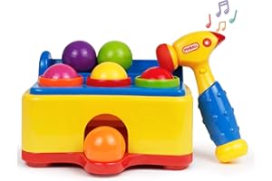Bambiya Pound a Ball Toy for Toddlers 1-3 Year Old - Babies Play with Toy Hammer & 6 Balls Bring Hours of Fun and Develop Fine Motor Skills