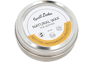 ‎GUSTI Gusti Leder Natural Wax – Bienenwachs Lederpflege für Ledercouch, Taschen, Schuhe & Auto – Lederfett für Glanz, Schutz & Geschmeidigkeit
