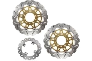Arashi Front Rear Brake Discs Rotors for KAWASAKI KLE Versys 650 2007-2014 Brake Disks Motorcycle Accessories Kle650 2008 2009 2010 2011 2012 2013 Gold Ninja ZX10R ER6N ER6F