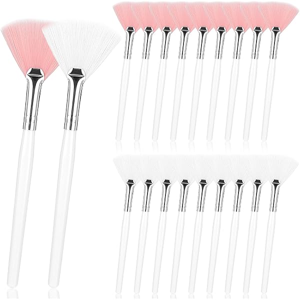 10x Maskenpinsel Für Gesichtsbehandlung – Fächerpinsel Mit Kunststoffgriff, 15 Cm, Für Cremes, Seren, Schlammmasken