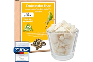 Tamay sepiaskålar, brott i premiumkvalitet (125 g) optimal kalcium och vitamintillförsel för sköldpaddor, bartagamn, geckos
