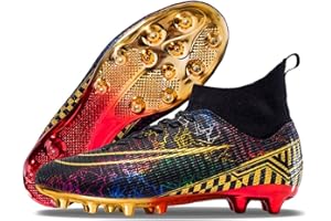 DASHANGYAN Calzado de fútbol para Hombres Calzado de fútbol para niños Calzado de fútbol para niños Calzado de fútbol para jóvenes Botas de fútbol para césped High Top Spikes Calzado atlético Profesional