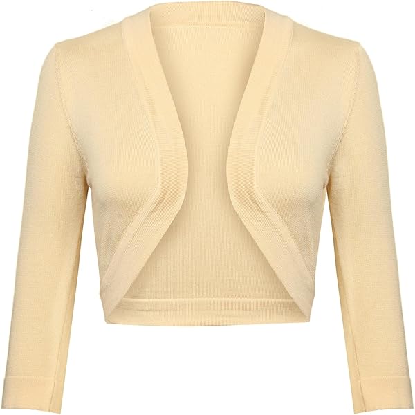 Gyabnw Cardigan Corto Donna Elegante Bolero Donna 3/4 Maniche - Foto 3