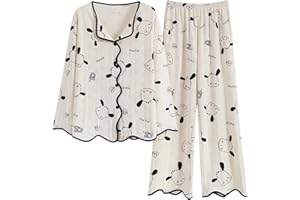 GOSO Pijama para niñas con Estampado de Dibujos Animados y Pantalones Largos, Ropa de Noche para niños de 8 9 10 11 12 13 14 años