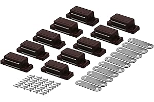 GLOBSTAR 10 x zatrzaski magnetyczne na drzwi magnes meblowy magnetyczne magnetyczne brązowe
