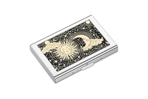 Hnogri Metalowy uchwyt na karty kredytowe, Słońce księżyc, RFID