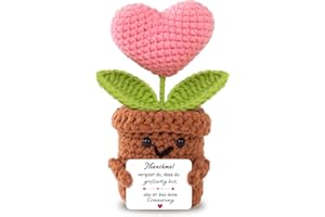 BOAITE Geschenk für Frauen - Positive Potato Kartoffel Serien Gehäkelte Geschenke für Mama,Freundin, Schwester & Kollegin,Geschenke zum Geburtstags Muttertag Hochzeitstag Weihnachtstag