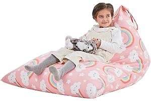 Nobildonna - Poltrona a sacco portaoggetti, da riempire, motivo animali, solo fodera, per bambini e adulti, extra large, senza imbottitura, riporre organizzare peluche, in tela di prima qualità