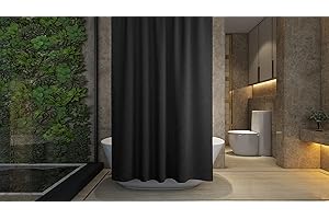PROBYTES Shower Curtain - Made of PEVA, Water Repellent, Mildew Resistant, 180x180cm, 71x71inch, Rail Hooks, Ultra-Thin, Feather Light, Wet Rooms, Shower, Bath, Plain, Vibrant Colours, Style. Décor, Unisex
