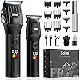 Professional Hair Clippers and Beard Trimmer for Men, Cordless Hair Trimmer Barber Clippers Hair Cutting Kit Rechargeable T-Blade Shaver Haircut Grooming Set with 10 Guide Combs Gifts for Men