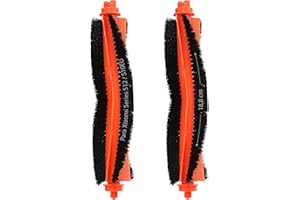 BEKABA Pack de 2 Cepillos Principal Para Xiaomi Series S12 Con Longtitud 18,8CM,Cepillos de Reemplazo Naranjas, Kit De Repuestos Para Aspiradora Robot Vacuum, Series Mop 2S, 2 Pro, Xiaomi Viomi V3, V2
