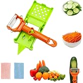Pelador multifuncional 2 en 1, cortador de verduras Juliana, para patatas, frutas, naranja, limón, patatas en espiral