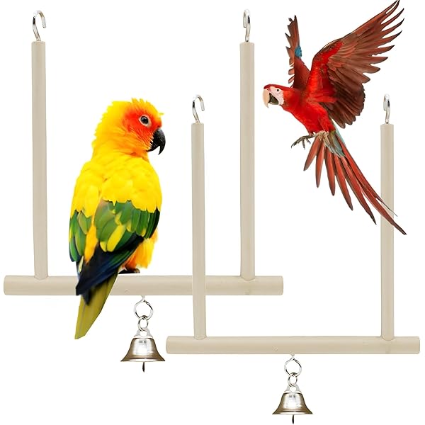 Set 7 Giocattoli Per Pappagalli | Altalene, Scale E Giochi Da Masticare | Per Uccelli Di Taglia Piccola/Media - Foto 5