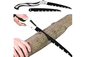 CHAOTEMAI Pruning Saw with Replacement Blade, 210 mm Long Blade Hand Saw, Folding Saw, Outdoor Pruning Saw with Safety Clasp, Emergency Saw, Tiger Saw, Hunting Pruning Saw, Garden Saw, Survival Saw, Wood Saw