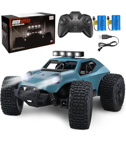 SIMREX Voiture télécommandée 360° Drift Stunt RC avec Roues LED et