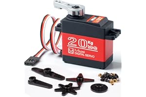 Miuzei 20KG Digital Servo High Torque Full Metal Gear Waterproof for RC Model DIY, 1/8 1/10 RC Car Robot DS3218MG,Control Angle 270°