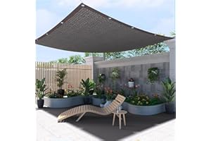 Jianyana Filet D'Ombrage, 185 g/m² Hdpe Voiles D'Ombrage pour Patio 90% D'Opacité Toile Ombrage avec œIllets(Marron,3×4m)