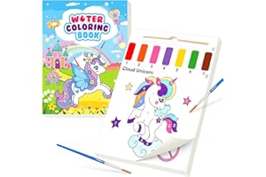 LIKYMO Colouring Book for Children - Water Painting Books for Kids Arts and Crafts Water Colouring Book 3 4 5 6 7 8 Year Old Boy Girl Gifts (Unicorn)