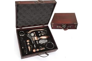 ZBPASL Corkscrew Set in Wooden Box Gift, Luxury Wine Opener, Wine Sommelier Sets with Bottle Opener, Wine Stoppers, Wine Accessories Gift Set (Style 02)