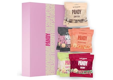 PÄNDY 10 Mix Sockerfritt Godis Mix med Cola, Lakrits och Frukt Gelégodis Utan Socker Storpack Låda S - Amazon Deal & Rabatt