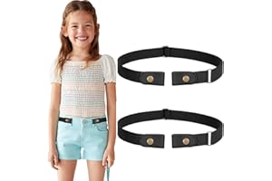 WERFORU Kids Elastic Belts No Buckle Stretch Belt for Boys and Girls, Invisible Adjustable Elastic Buckle Free Belt for Jeans Pants