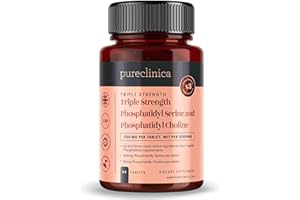 PURECLINICA Phosphatidyl Serine & Phosphatidyl Choline 350mg x 6 Tablets | 2 Month Supply |High Strength Sunflower Lecithin | Non-GMO, Soy-Free, Vegan Tablets
