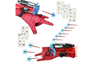 Aoweiya Lot De 2 Gant De Lanceur Spiderman,Jouets de Poignet Lanceur de héros,Gant De Cosplay en Plastique,Gant de Lanceur Spiderman,Spiderman Launcher Gant de Cosplay en Plastique