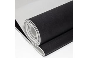 BABNECL Babnec Auto Headliner Fabric 122"L×60" W with Foam Backing - MicroVelvet Headliner - Tube Packaging - Black Interior Replacement Material for Car/Truck/SUV/RV Roof - Home Repair/DIY Headliner Material