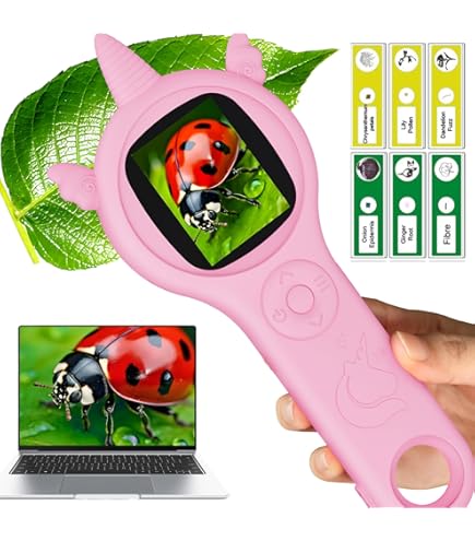OUTACT Digital Mikroskop Für Kinder - 50-1000x Vergrößerung Mit 2 Zoll Display