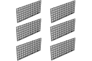 Wetrys Lot de 6 grilles d'isolement, cloisons de séparation, plateaux, filtres pour mettre au fond de l’aquarium - Noir
