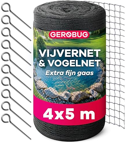 TTL Garden - Vogelbeschermingsnet - 6 x 10 m - Zwart - 30 g/m² - 12 x