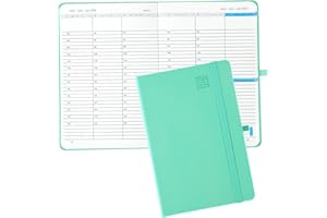 YPQPKLJ Kalender 2025 Buchkalender A5 60 Minuten-Intervalle Wochenplaner A5,PULeder Terminplaner 2025,14-Monate Terminkalender (Nov.2024-Dez.2025) Planer 2025