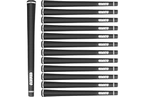 yamato Black Nature - Juego de grips para palo de golf, de goma, empaquetados con 13 empuñaduras de palo de golf de tamaño mediano, grip de golf para todo tipo de climas