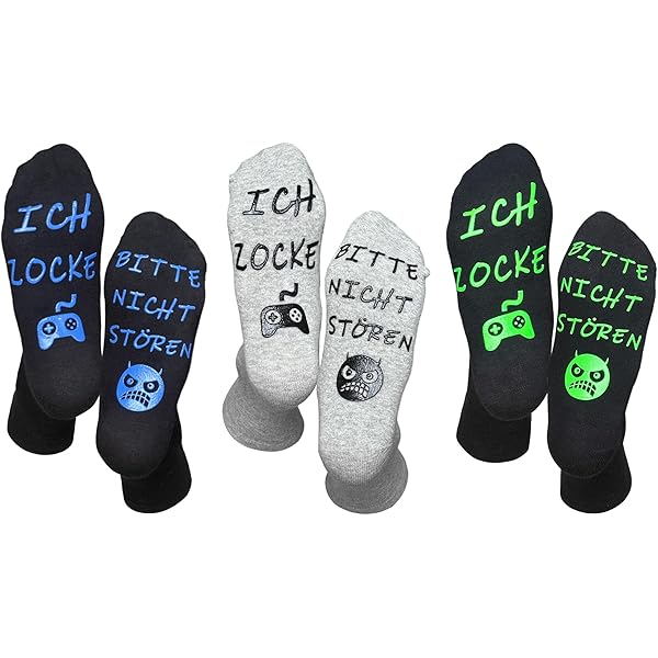 Gaming Socken mit Spruch Bitte Nicht Stören Ich Zocke, Weihnachtsgeschenke für Männer Lustig