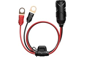 NOCO GC018 adapter 15 A 14AWG 12 V, wytrzymała wtyczka do zapalniczki samochodowej i gniazdo żeńskie z terminalami oczkowymi