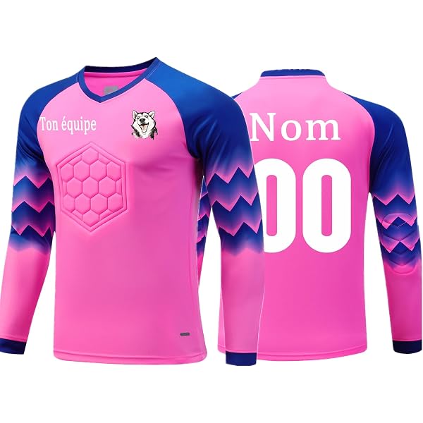 Maillot Gardien De But Personnalisé - Enfant/Adulte - Nom & Numéro - Polyester Respirant - Domicile/Extérieur