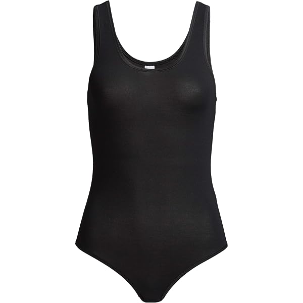Cotonella Damen Bodysuit GD0080000 – Schwarz, Aus Bi-elastischer Baumwolle, Gr. 38 (Hersteller 40)