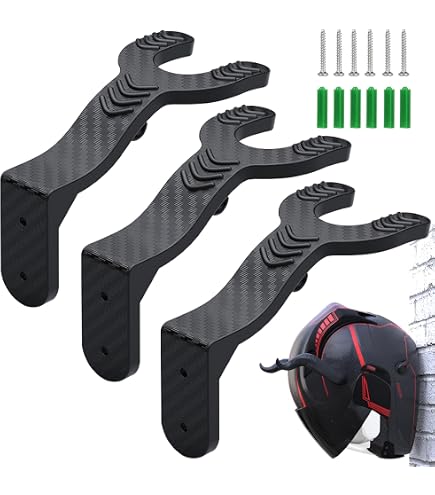 Lot De 5 Supports Muraux Pour Casque Moto/vélo - En ABS Antidérapant - Fixation Par Vis Incluses - Pour Ranger Casque, Vêtements, Clés