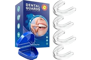 Frutilexia 4 stycken nattbettskenor mot tandgnissling, tandskena mot tandgnissling, 2 storlekar, bettskenor transparenta, bitskena för män och kvinnor, förbättrar sömnen, mot bruxism och tandgnissling