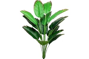 AIVORIUY Hojas Tropicales Artificiales Strelitzia Reginae Grande Palmera, Hojas de Palma Plantas Artificiales Bird Paradise Leaves Modernos Hogar Decoracion Salon Dormitorio Balcón Fiesta Decorativas