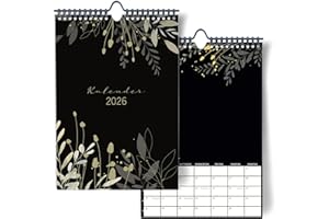 ‎PAPERLIONS Fotokalender 2026 zum Selbstgestalten I Edler Bastelkalender 2025, DIN A4 I Dunkles Design mit Goldenen Akzenten I DIY Kalender Fotos I Geschenk für Freunde, Eltern, Großeltern