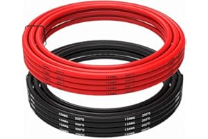 MAKERFIRE Basse impédance douce et flexible de fil de silicone de calibre 12, fil de silicone de 12 AWG 680 brins de fil de cuivre de 0,08 mm pour la voiture de RC, le drone, la batterie d'avion etc