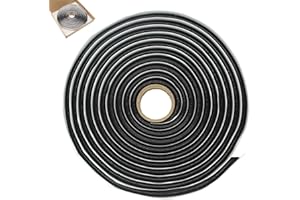 TQPXZO Cinta Adhesiva Redonda de Butilo, 9,5 mm x 4 m, Sellador Impermeable, Sellador de caucho para Faros de Coche, Camión, Puerta, Parabrisas, Electrodomésticos