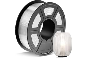 JAYO PETG Filament 1,75 mm, przezroczysty, 1,1 kg, PETG o dużej wytrzymałości, dokładność pomiaru +/- 0,02 mm, szpula 1,1 kg, do większości drukarek FDM 3D
