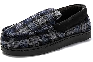 JOMIX Pantofle męskie zimowe pluszowe kapcie domowe męskie zamknięte ciepłe pluszowe mokasyny męskie wewnętrzne zewnętrzne
