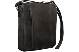 STILORD 'Paul' Bolso de mensajero de cuero vintage para hombre Bolsa bandolera o de hombro para Tablet o portátil de 13,3 pulgadas de auténtica piel