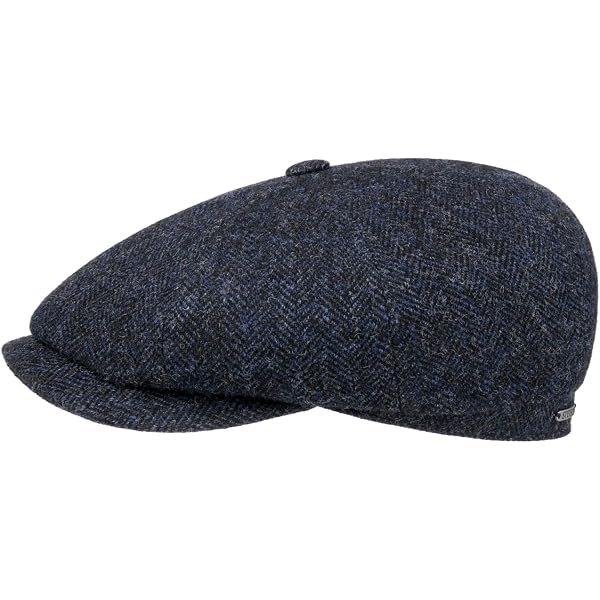 Casquette Plate Stetson En Tweed - Visière, Doublure Coton, Fabriquée En Allemagne, Style Intemporel
