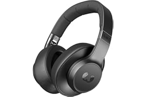 Fresh 'n Rebel Clam 2, Casque Bluetooth sans Fil Supra-auriculaire, 80 Heures d'autonomie, avec Microphone, Mode Son d'ambiance, Fonction de Charge Rapide, entrée Audio, Cuir végétalien (Storm Grey)
