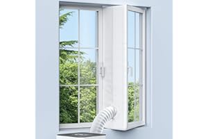 KGOGO Klimaanlage Fensterabdichtung, Fensterabdichtung für Mobile Klimageräte, Anti-Mücken, Wasserdicht, Windabweisend, Hot Air Stop, Geeignet für Flügelfenster, Kein Bohren, 500cm, Weiß